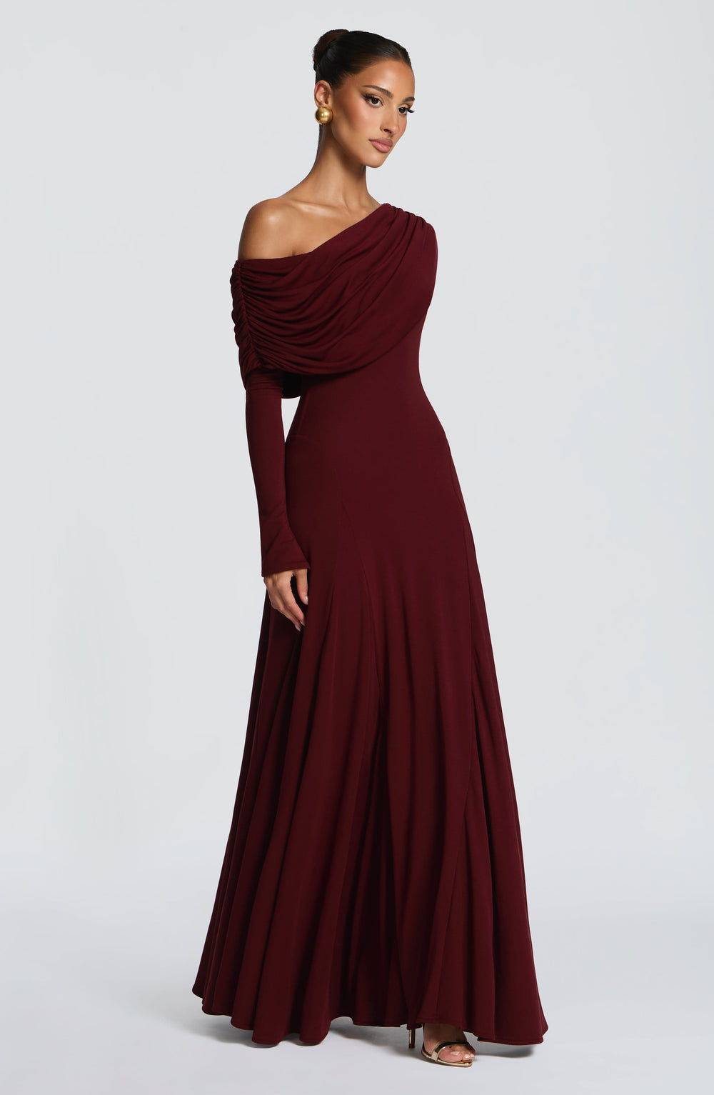 Seraella Maxi Dress in Cherry Lacquer by Clandour, product photo 2