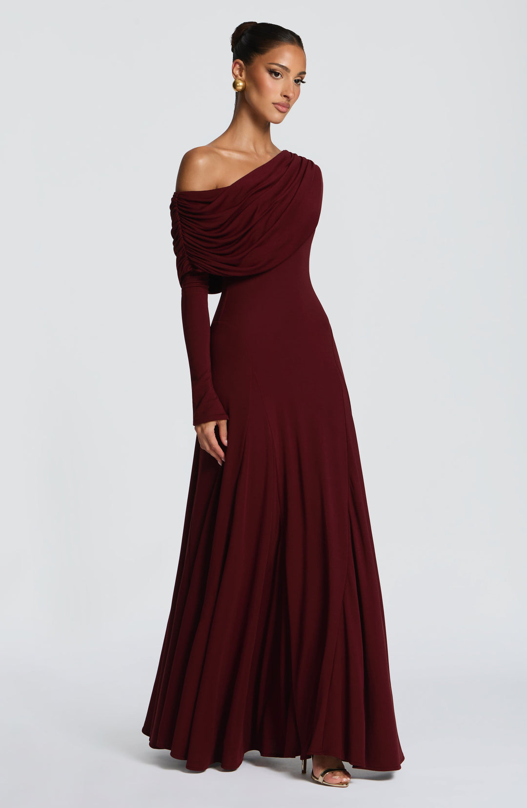 Seraella Maxi Dress in Cherry Lacquer by Clandour, product photo 2
