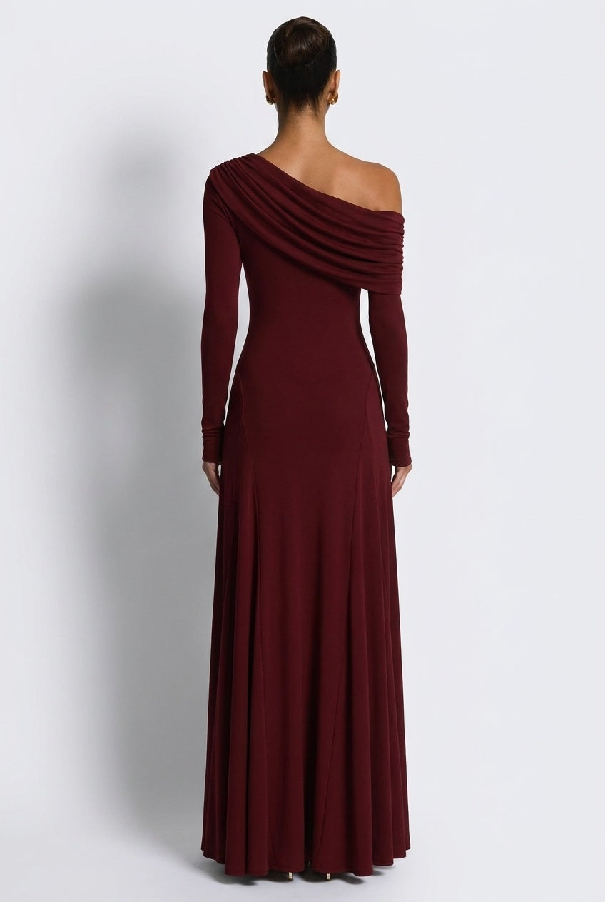 Clandour | Seraella Maxi Dress - Cherry Lacquer - product photo 3