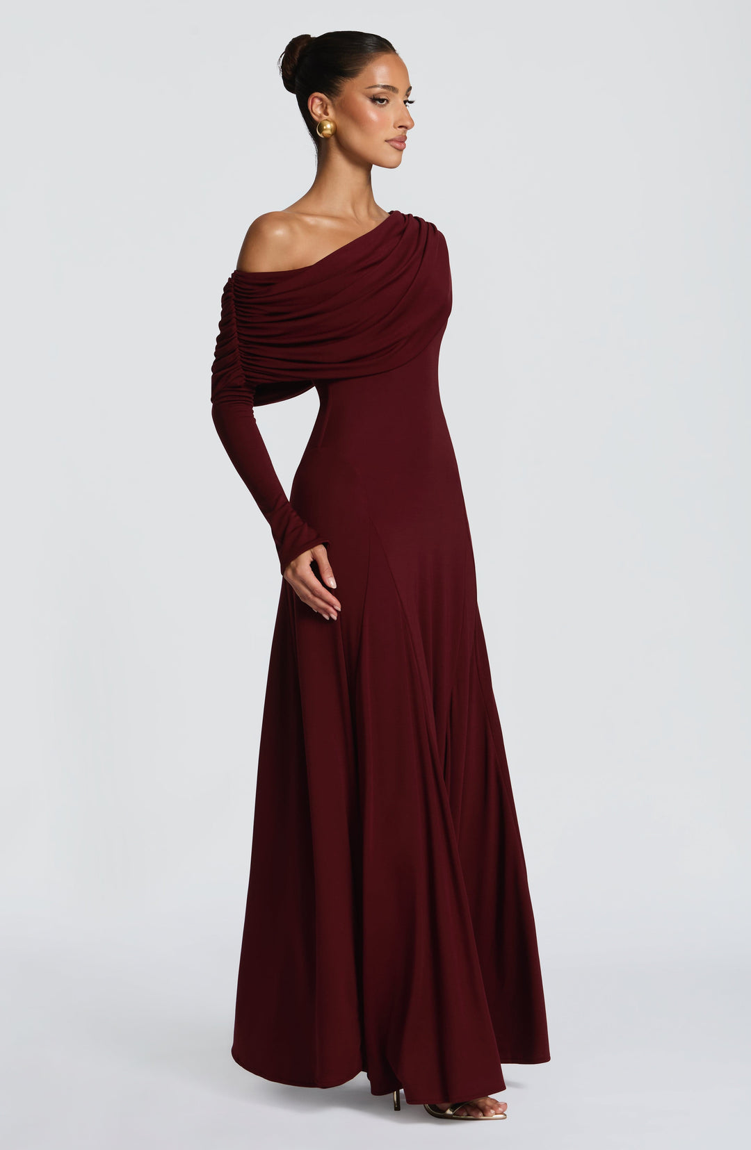 Seraella Maxi Dress in Cherry Lacquer by Clandour, product photo 4