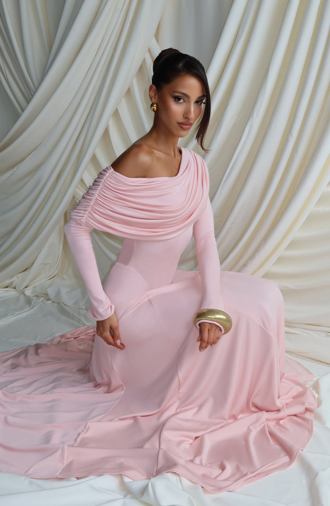 Seraella Maxi Dress in Soft Blush by Clandour, product photo 2