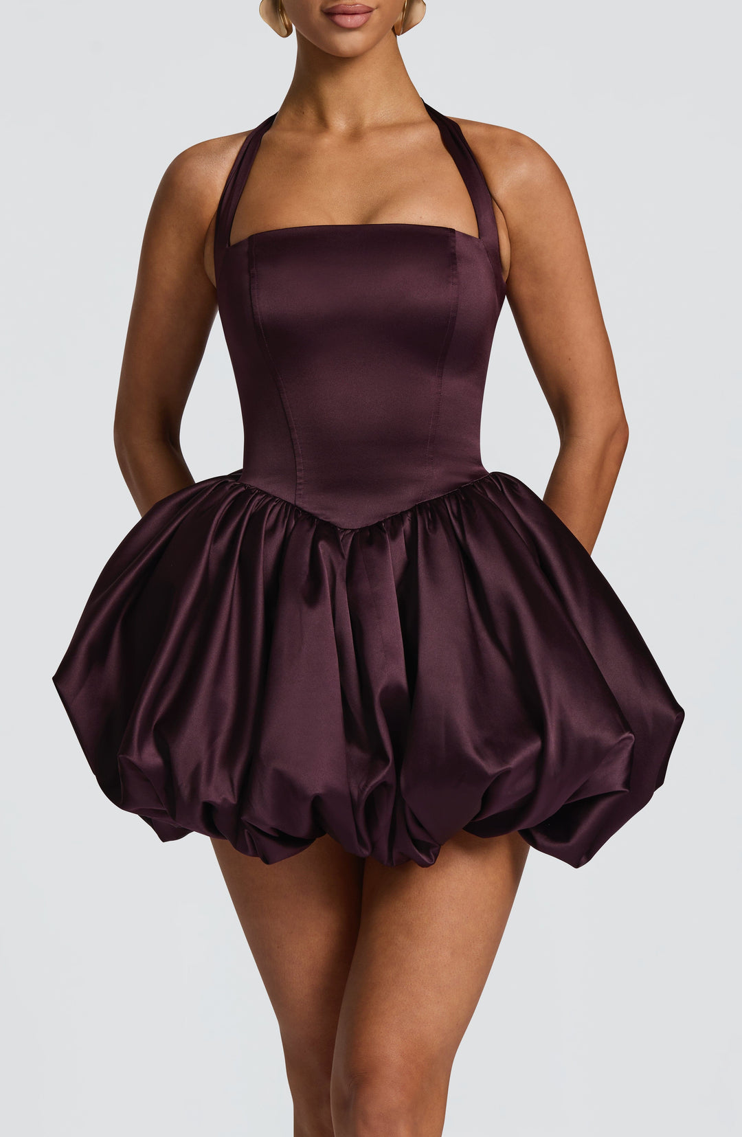 Seraena Mini Dress in Plum by Clandour, product photo 5