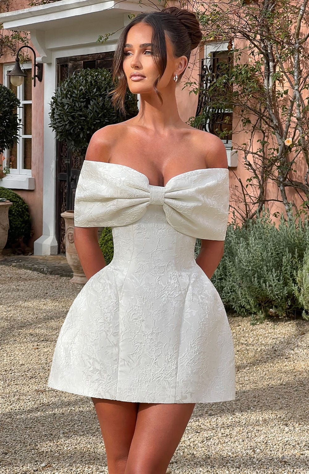 Seraessa Mini Dress in Ivory by Clandour, product photo 1