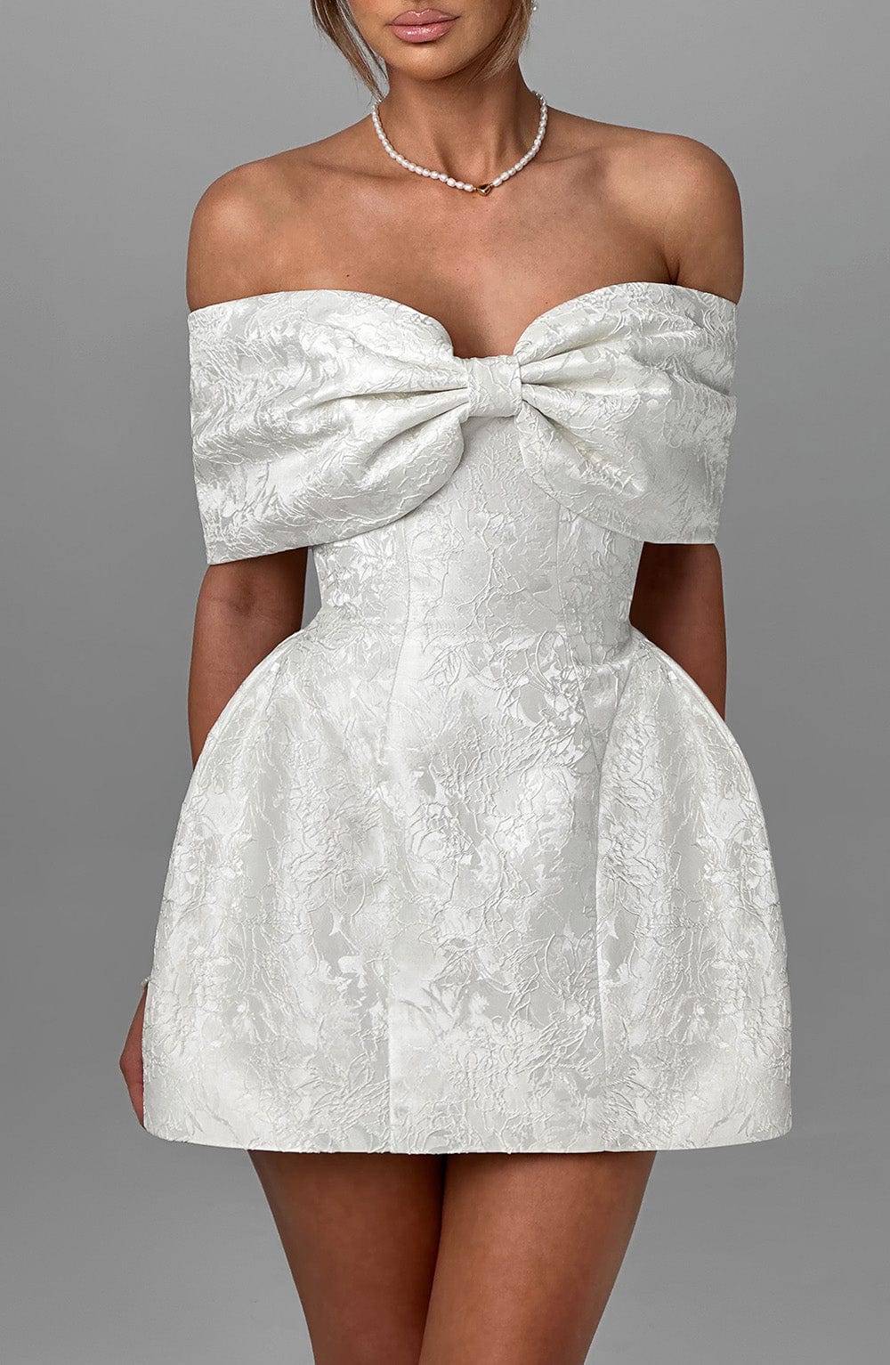 Seraessa Mini Dress in Ivory by Clandour, product photo 3
