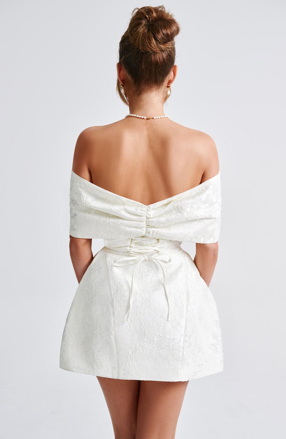 Seraessa Mini Dress in Ivory by Clandour, product photo 4