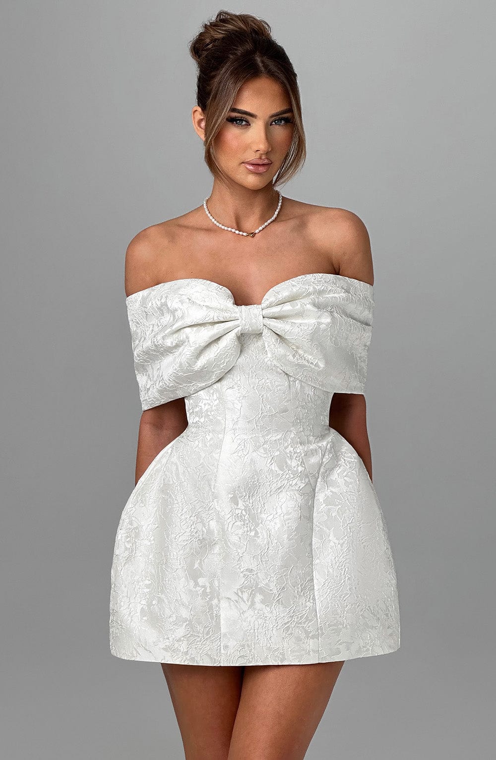 Seraessa Mini Dress in Ivory by Clandour, product photo 5