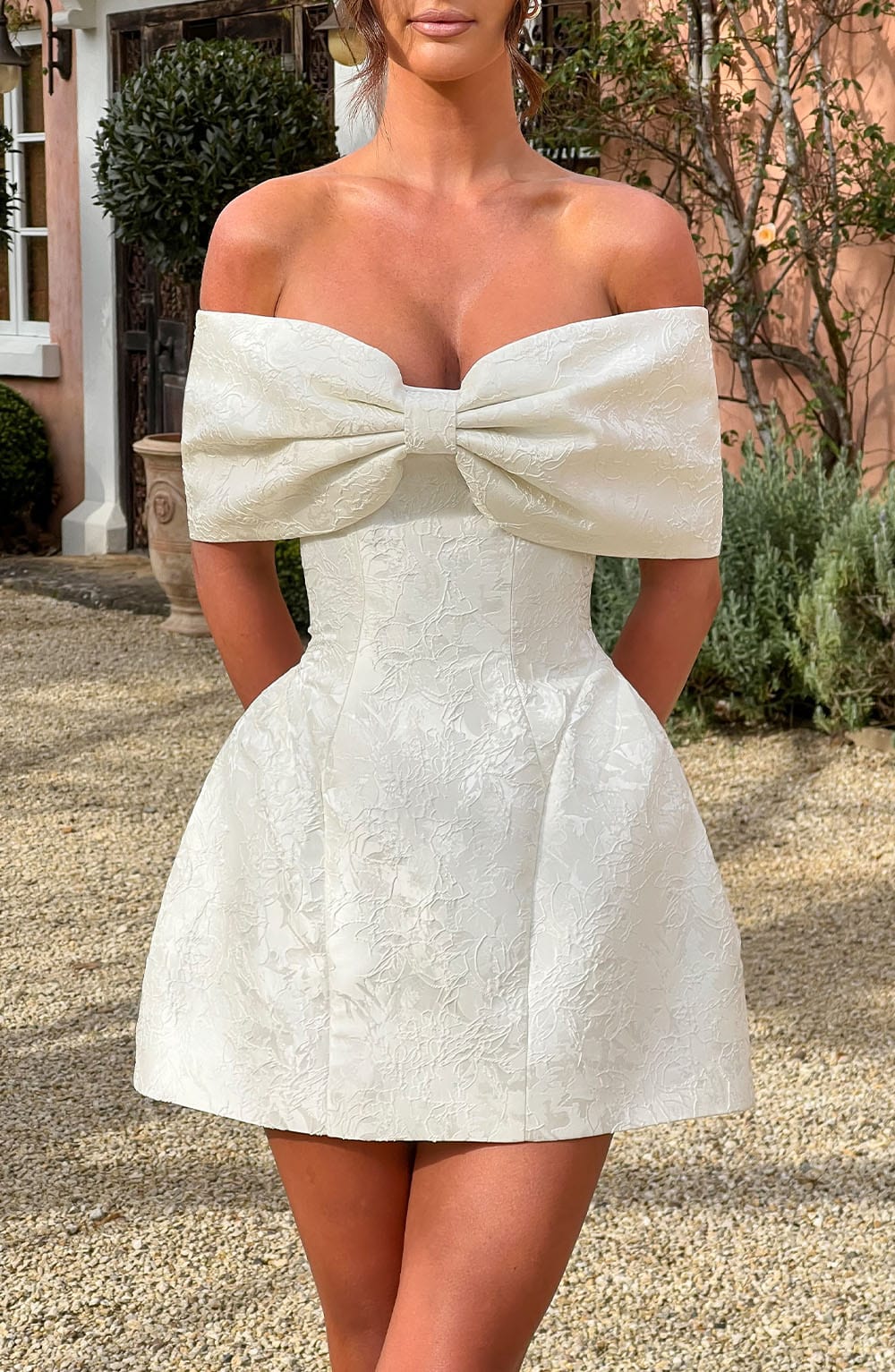 Seraessa Mini Dress in Ivory by Clandour, product photo 6