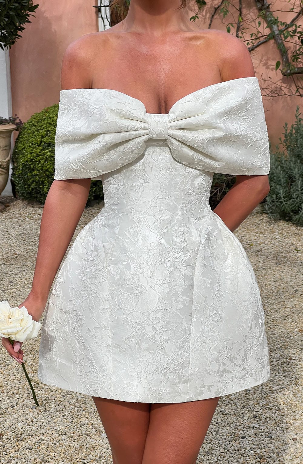 Seraessa Mini Dress in Ivory by Clandour, product photo 10