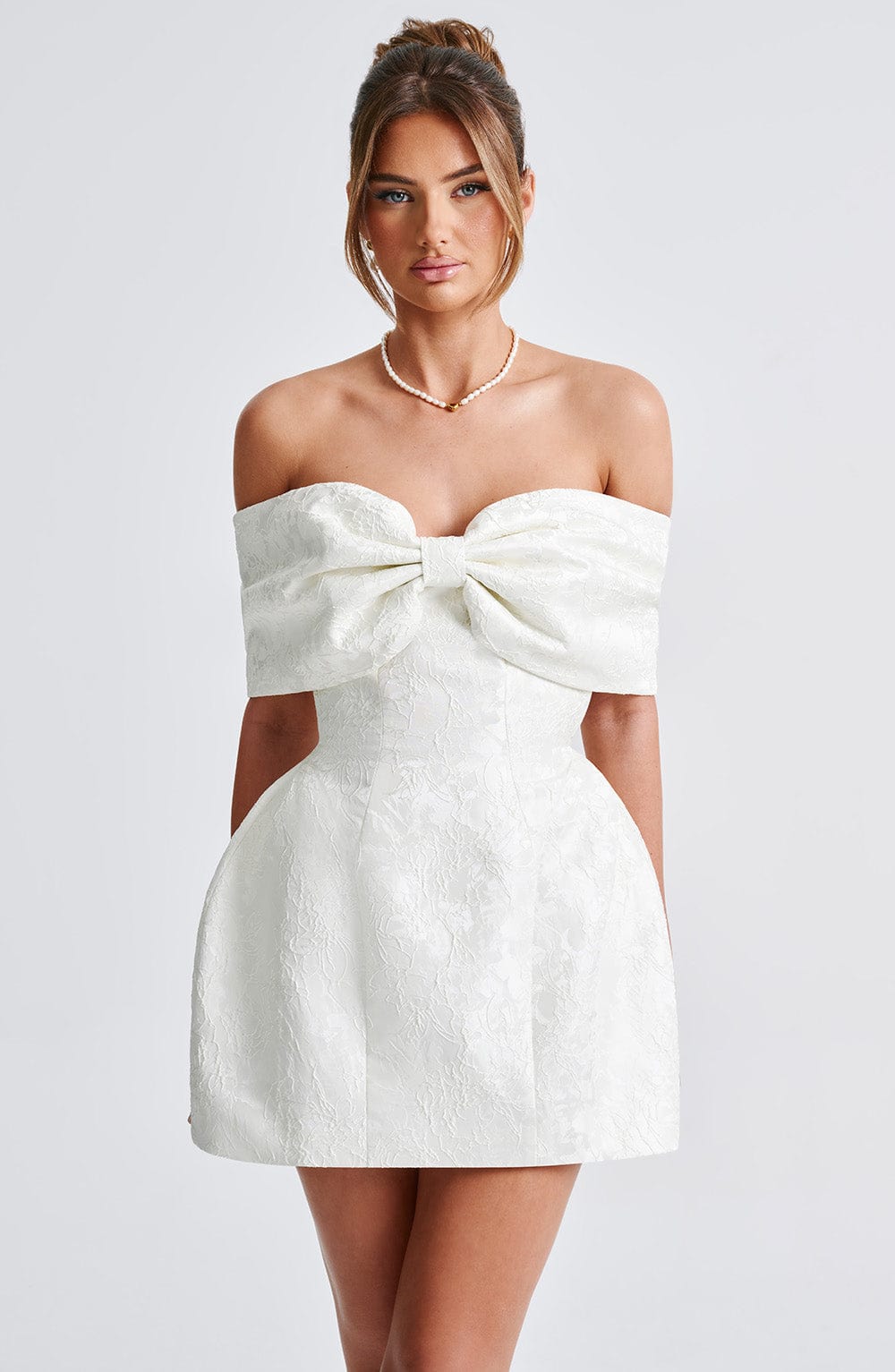 Seraessa Mini Dress in Ivory by Clandour, product photo 12
