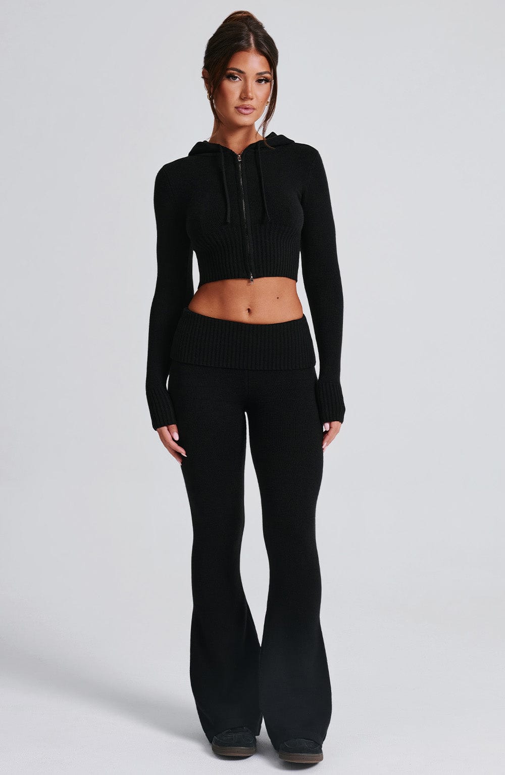 Seraette Knit Hoodie in Black by Clandour, product photo 11