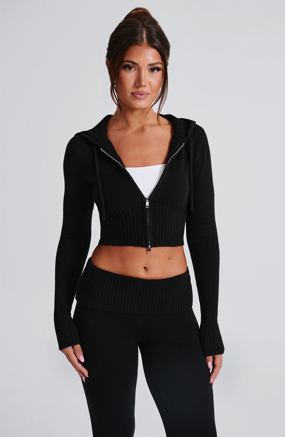 Seraette Knit Hoodie in Black by Clandour, product photo 14