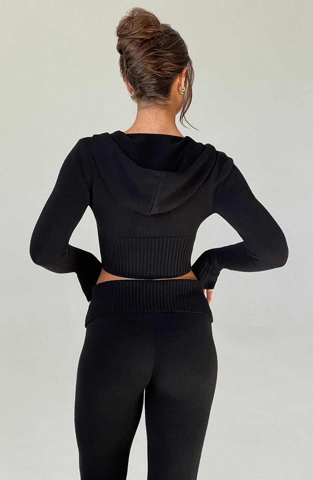 Seraette Knit Hoodie in Black by Clandour, product photo 17
