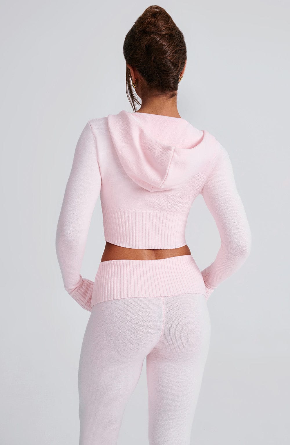 Seraette Knit Hoodie in Pink by Clandour, product photo 13