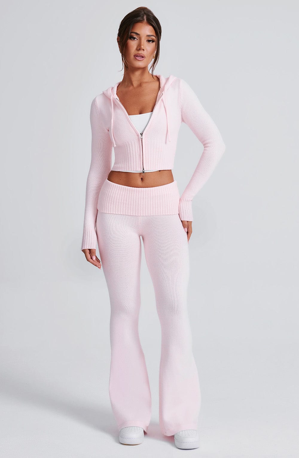 Seraette Knit Hoodie in Pink by Clandour, product photo 19