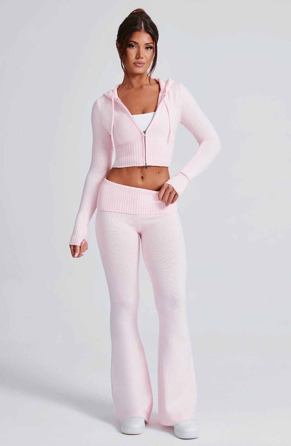 Seraette Knit Hoodie in Pink by Clandour, product photo 20
