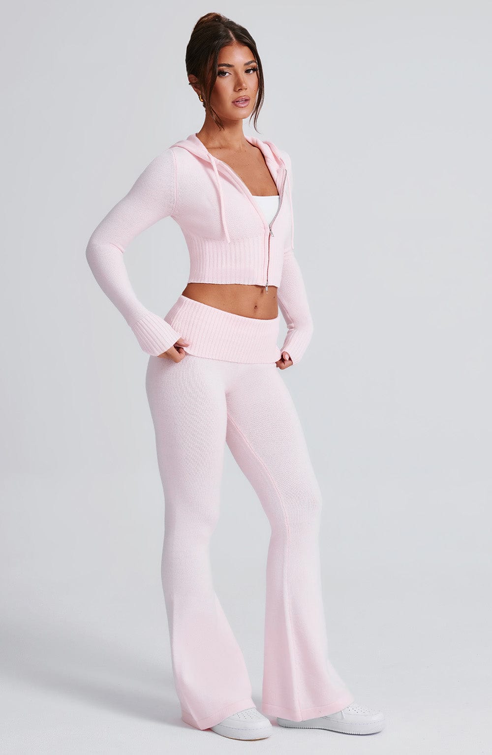 Seraette Knit Hoodie in Pink by Clandour, product photo 21