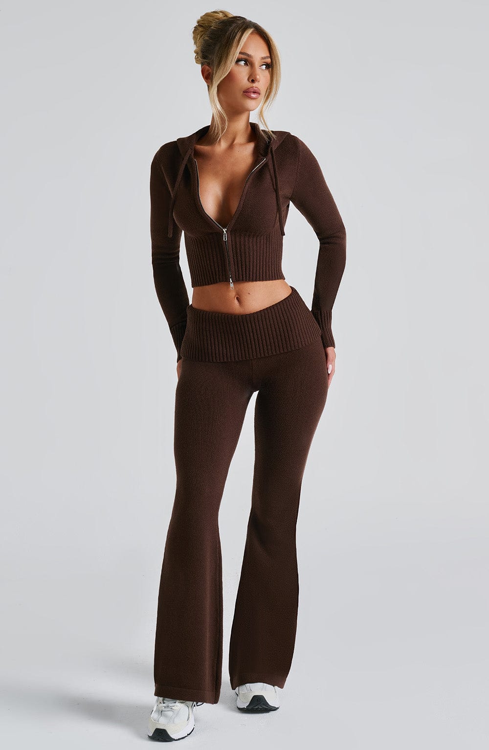 Seraette Knit Pants in Chocolate by Clandour, product photo 1