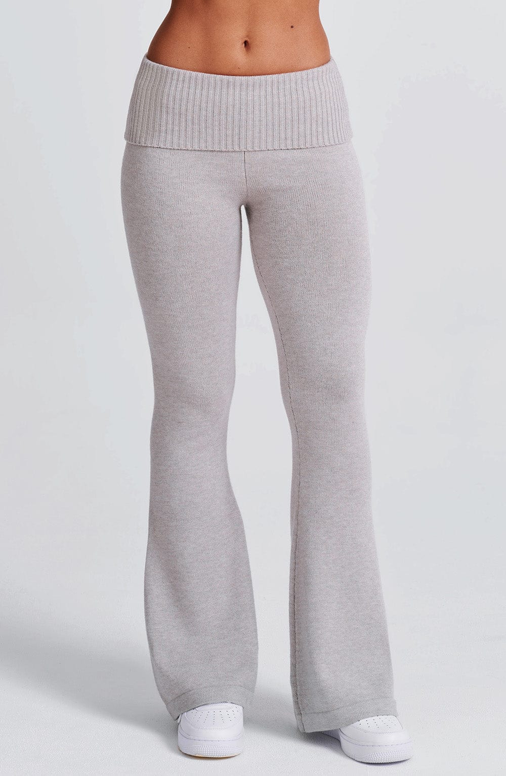 Seraette Knit Pants in Light Grey Marl by Clandour, product photo 4