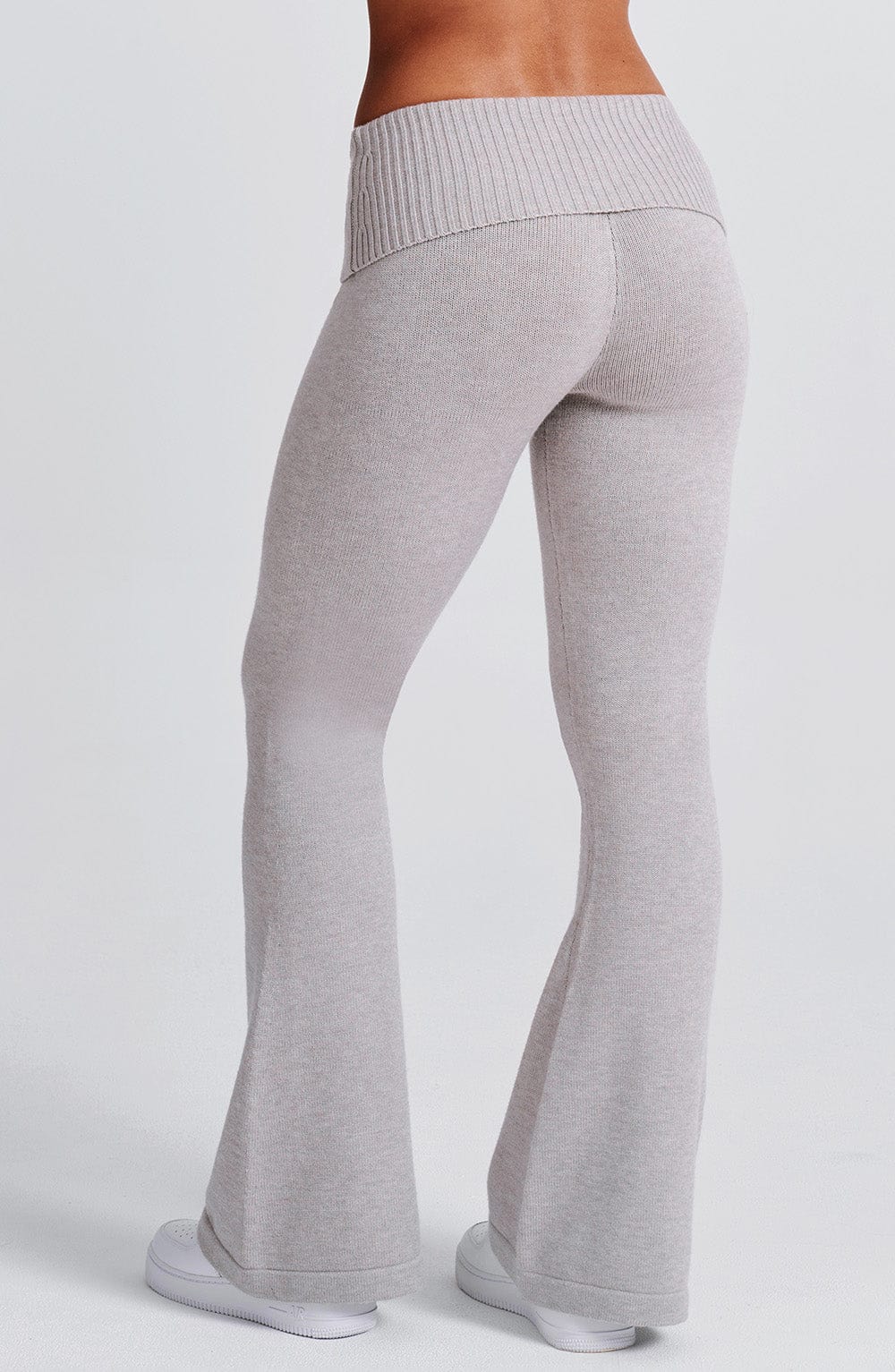Seraette Knit Pants in Light Grey Marl by Clandour, product photo 5
