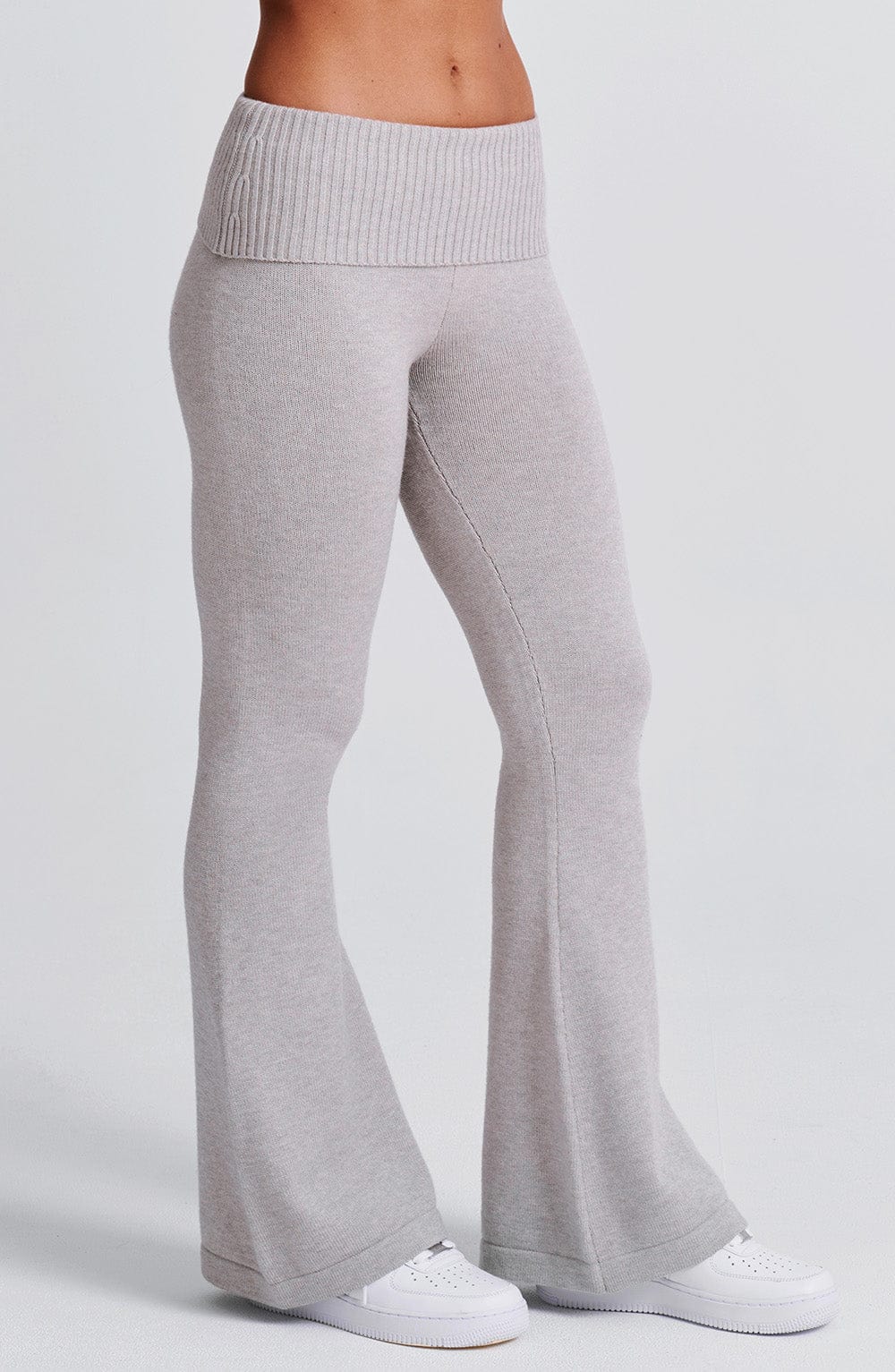 Seraette Knit Pants in Light Grey Marl by Clandour, product photo 6