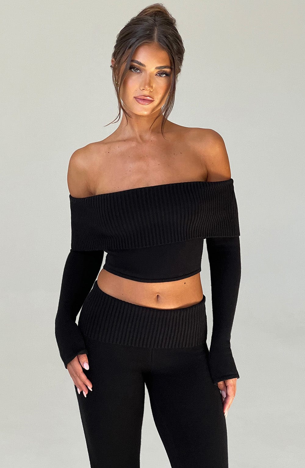Seraette Knit Top in Black by Clandour, product photo 1