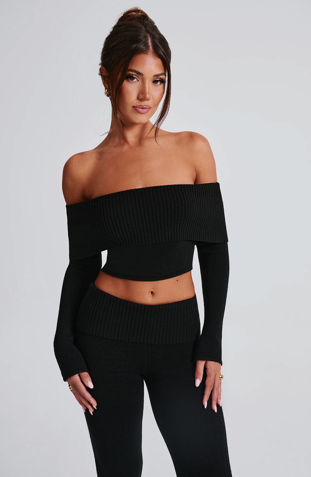 Seraette Knit Top in Black by Clandour, product photo 4