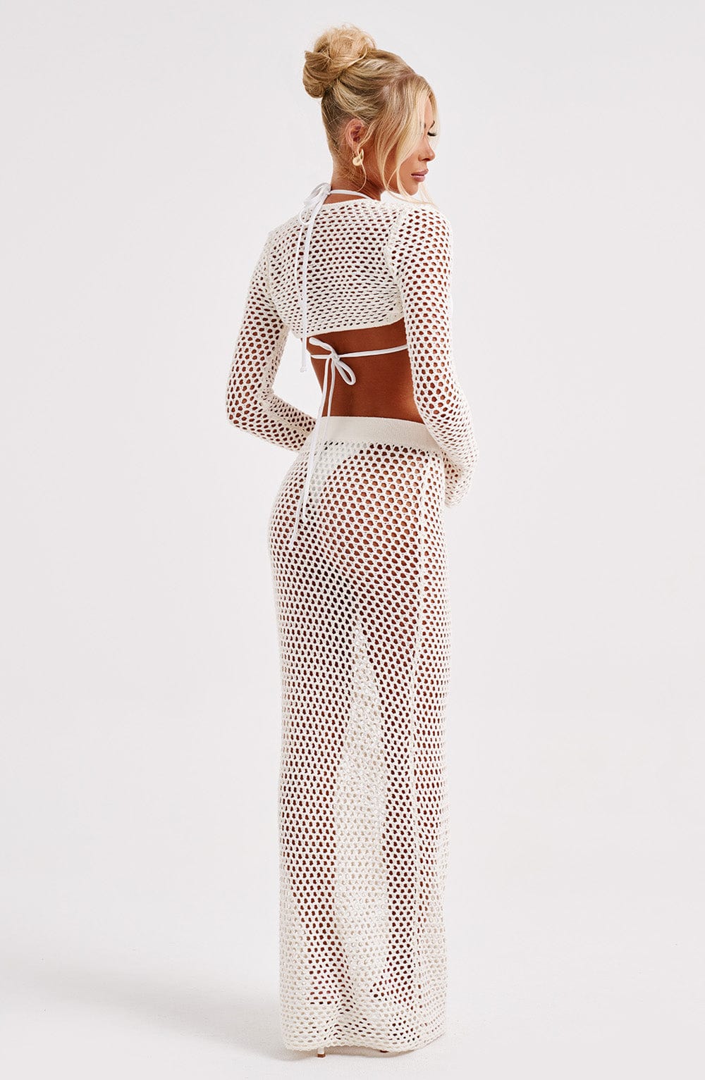 Serairis Maxi Skirt in White by Clandour, product photo 3