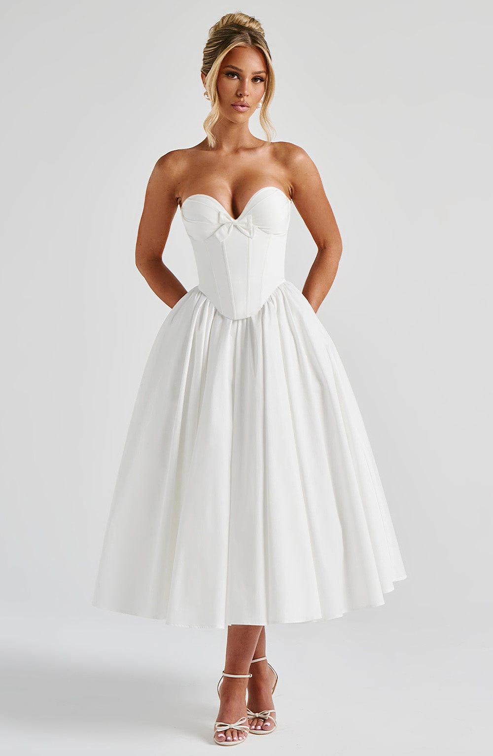 Seraise Midi Dress in Ivory by Clandour, product photo 3