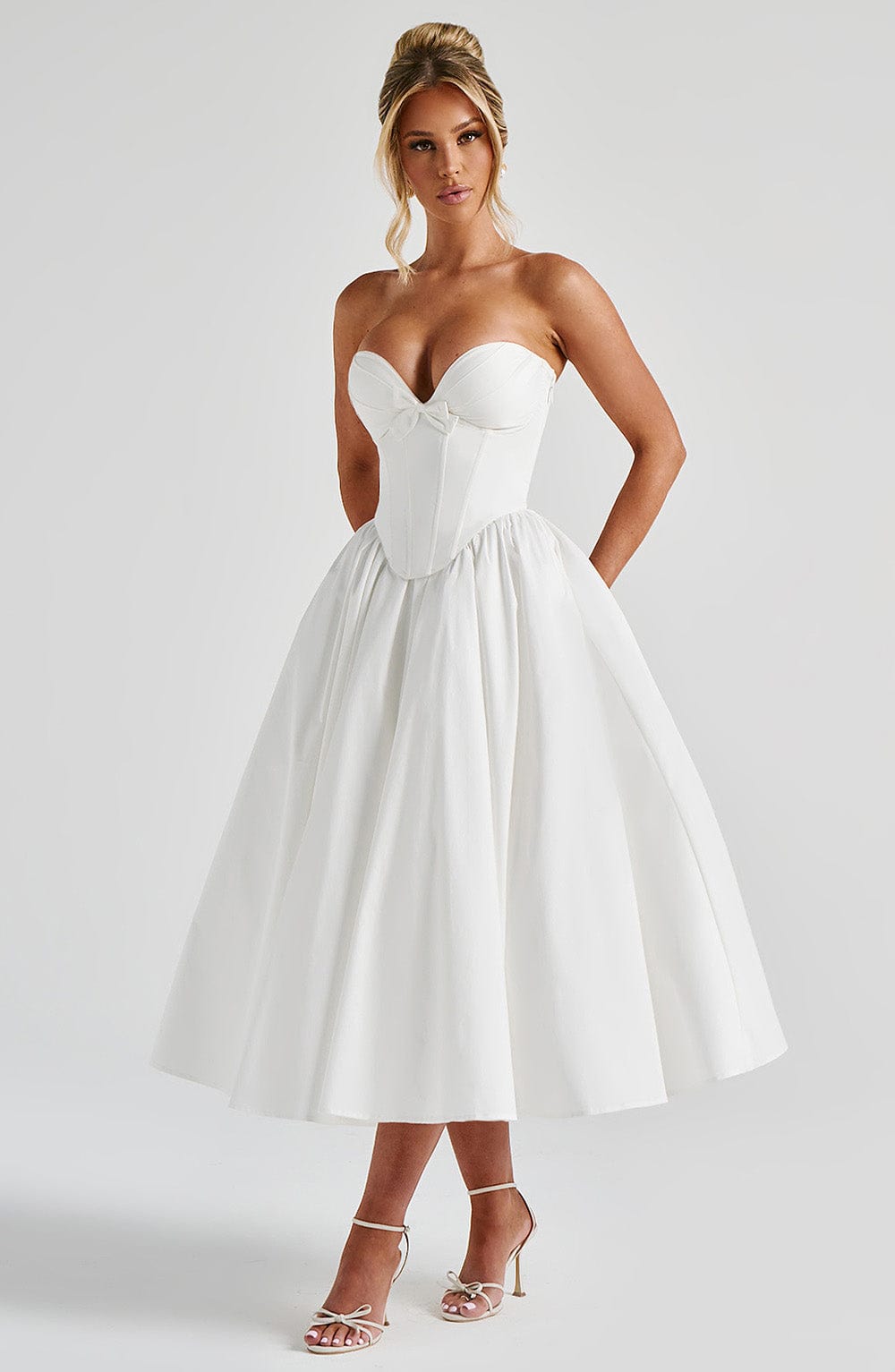 Seraise Midi Dress in Ivory by Clandour, product photo 5