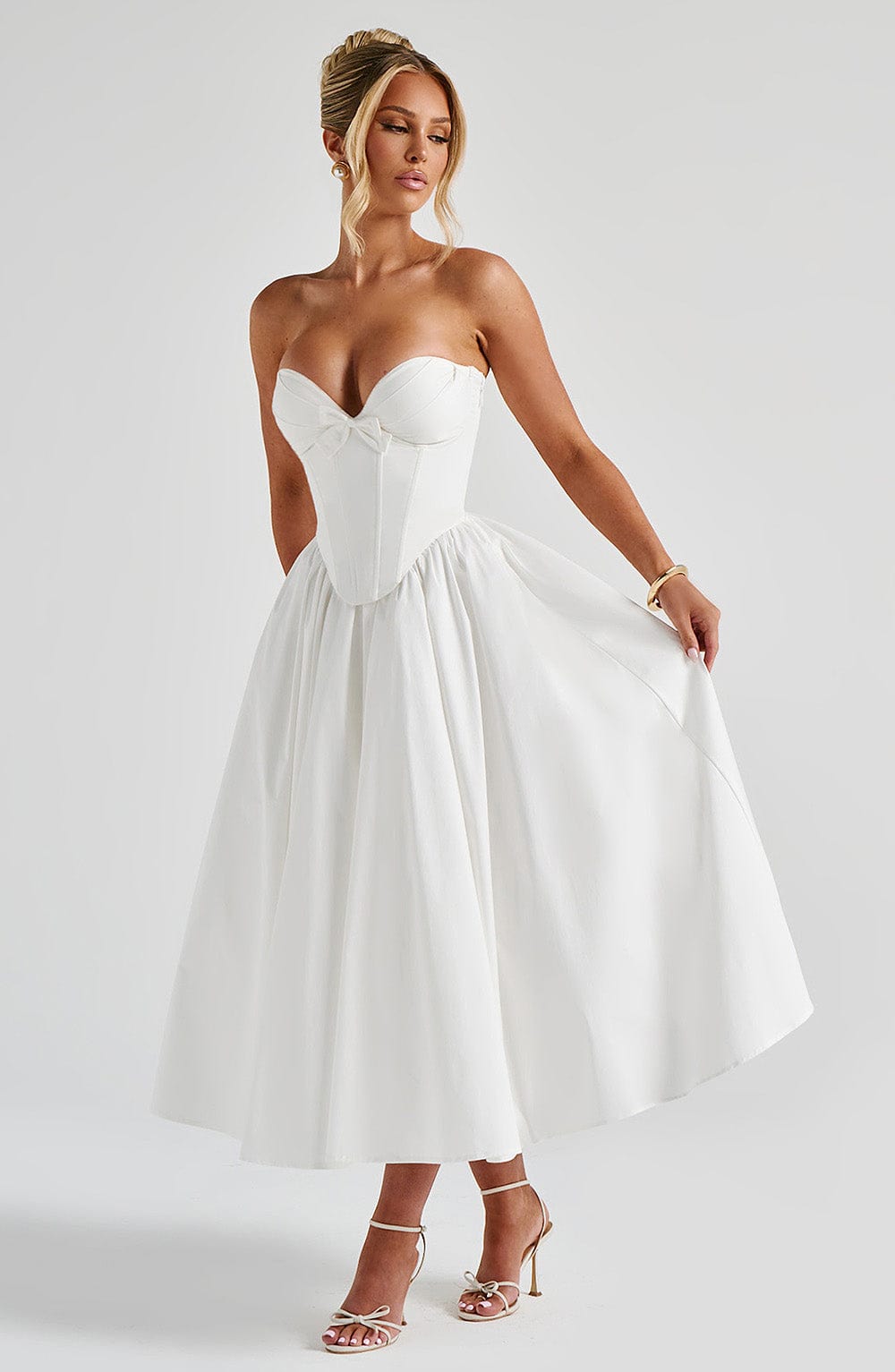 Seraise Midi Dress in Ivory by Clandour, product photo 6