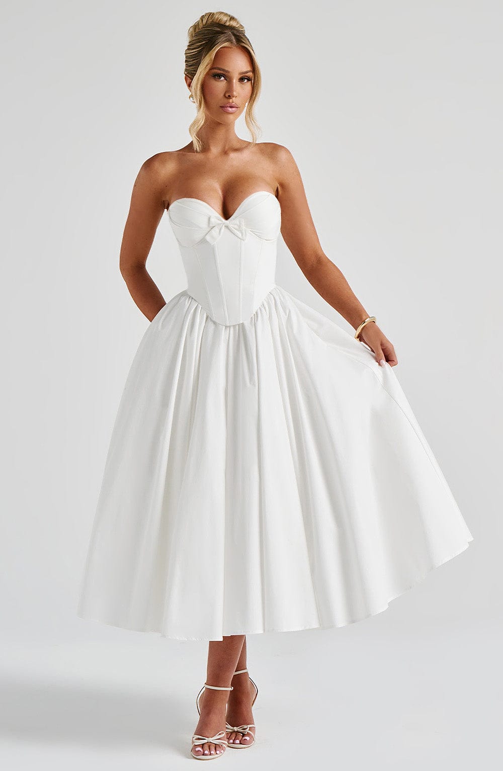 Seraise Midi Dress in Ivory by Clandour, product photo 7