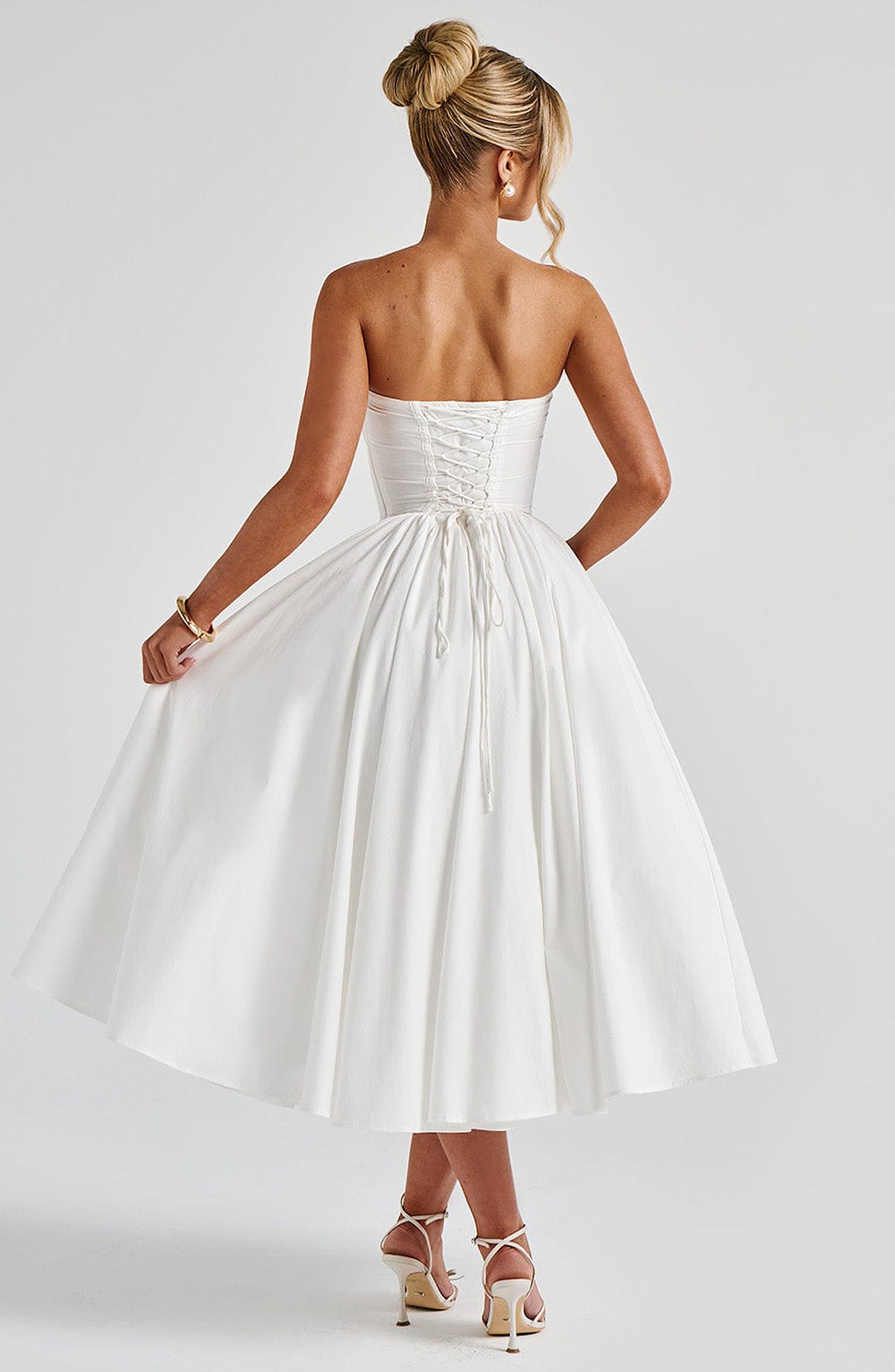 Seraise Midi Dress in Ivory by Clandour, product photo 8
