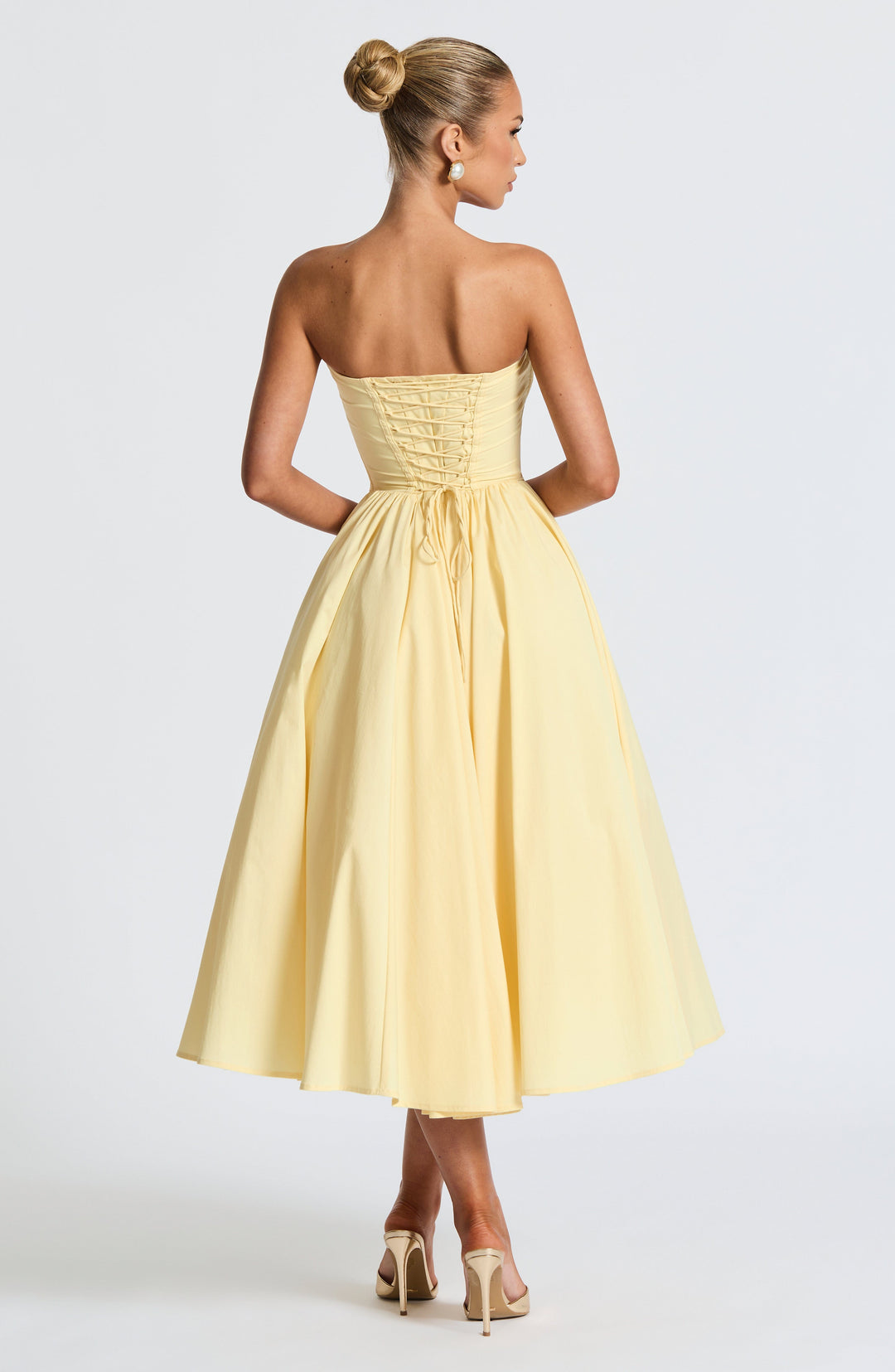 Seraise Midi Dress in Lemon by Clandour, product photo 4