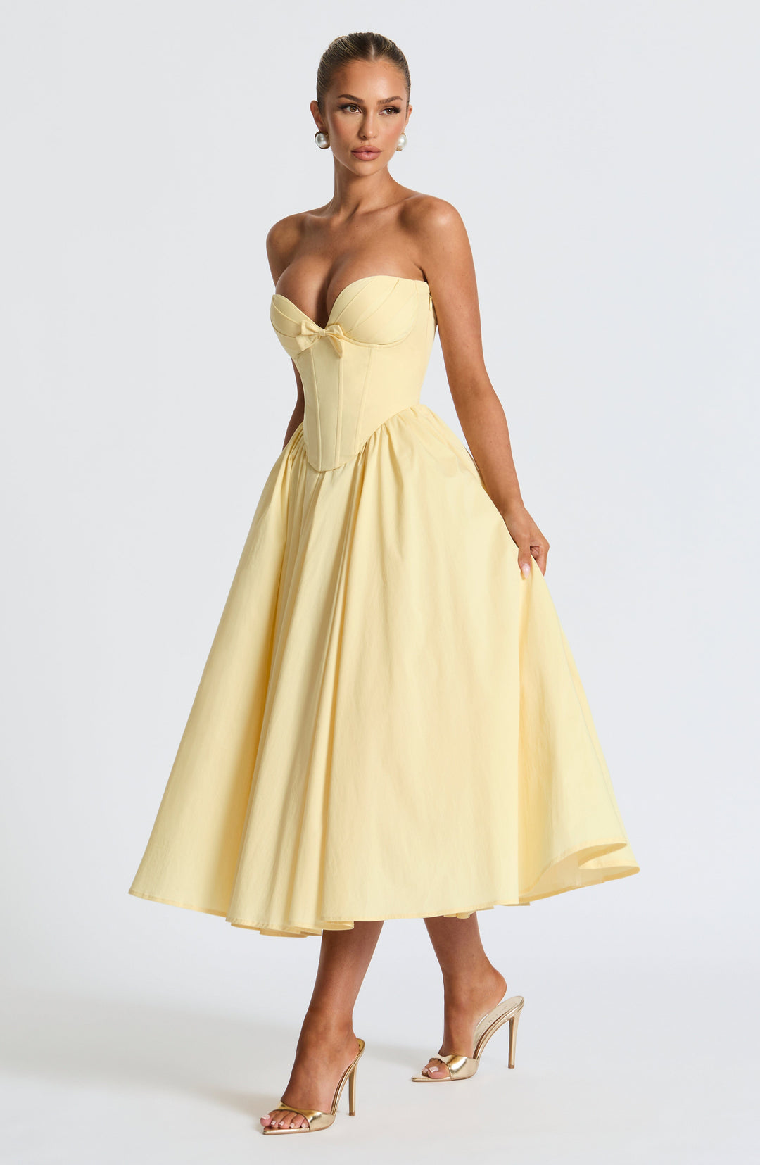 Seraise Midi Dress in Lemon by Clandour, product photo 6