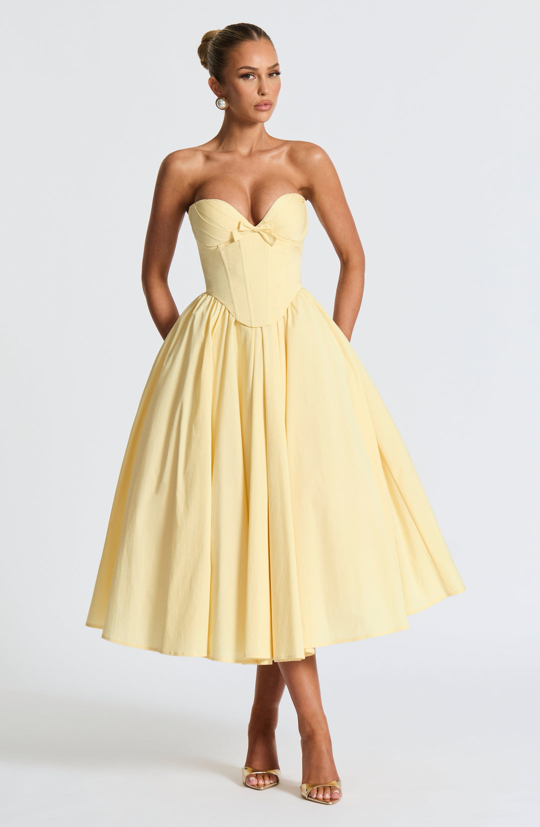 Seraise Midi Dress in Lemon by Clandour, product photo 8