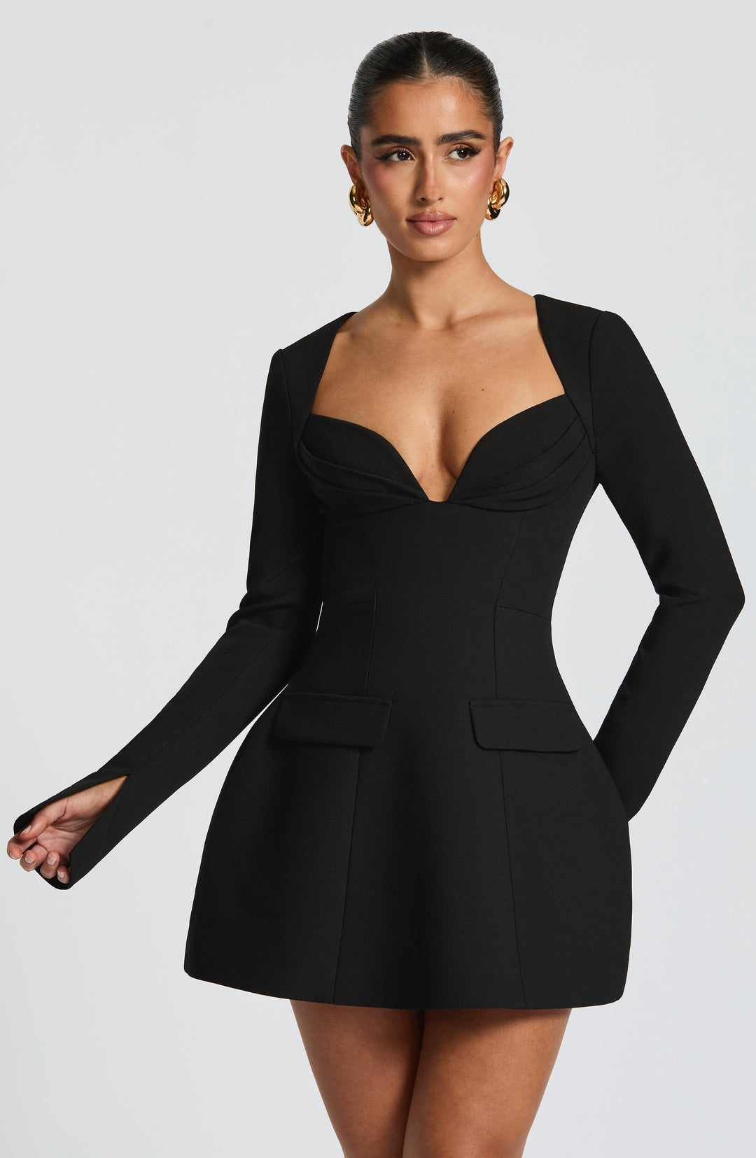 Seralina Mini Dress in Black by Clandour, product photo 4