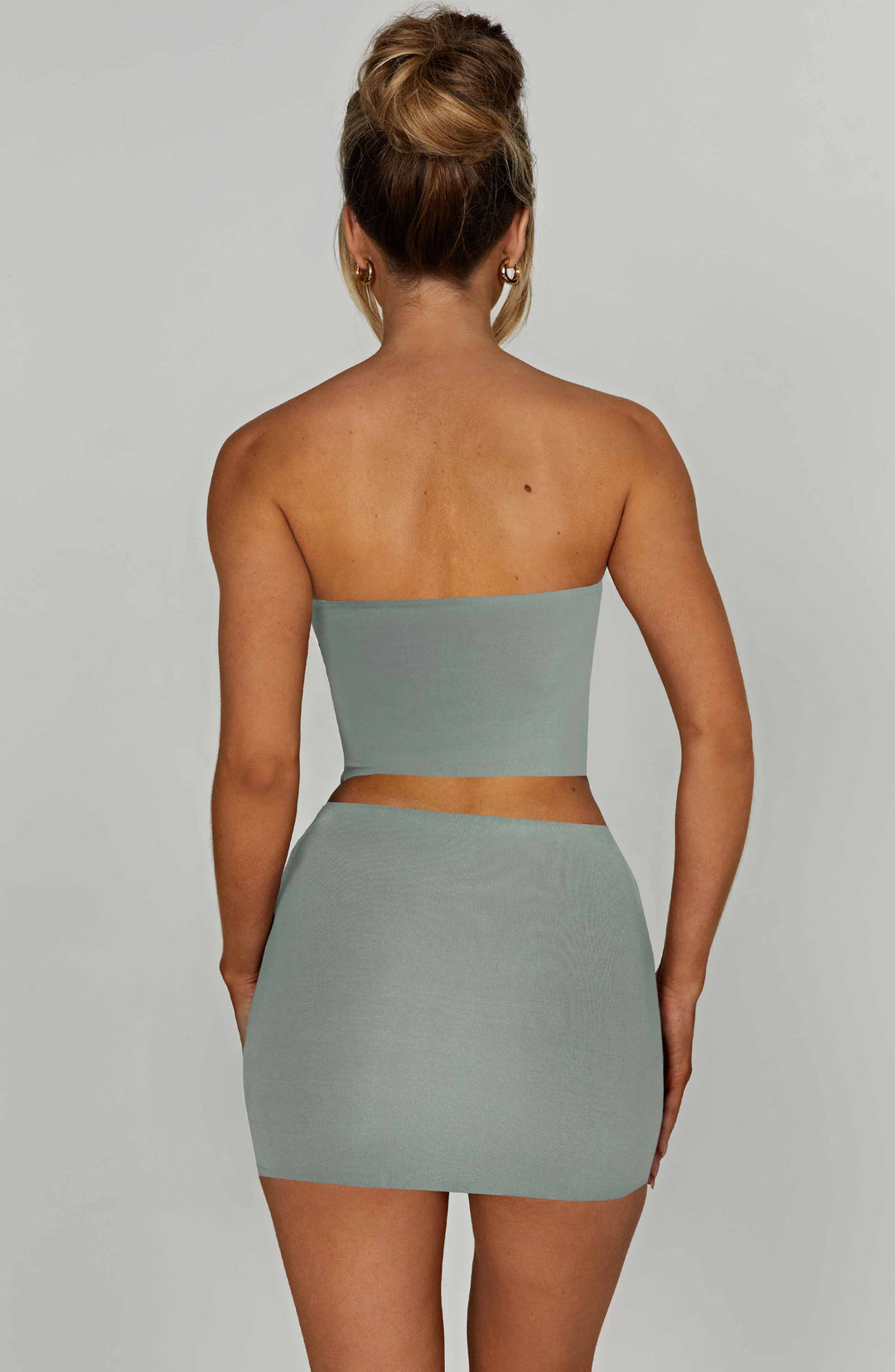 Seramira Mini Skirt in Steel by Clandour, product photo 3