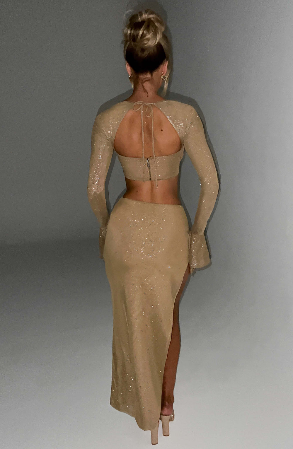 Seraola Top in Gold Sparkle by Clandour, product photo 2