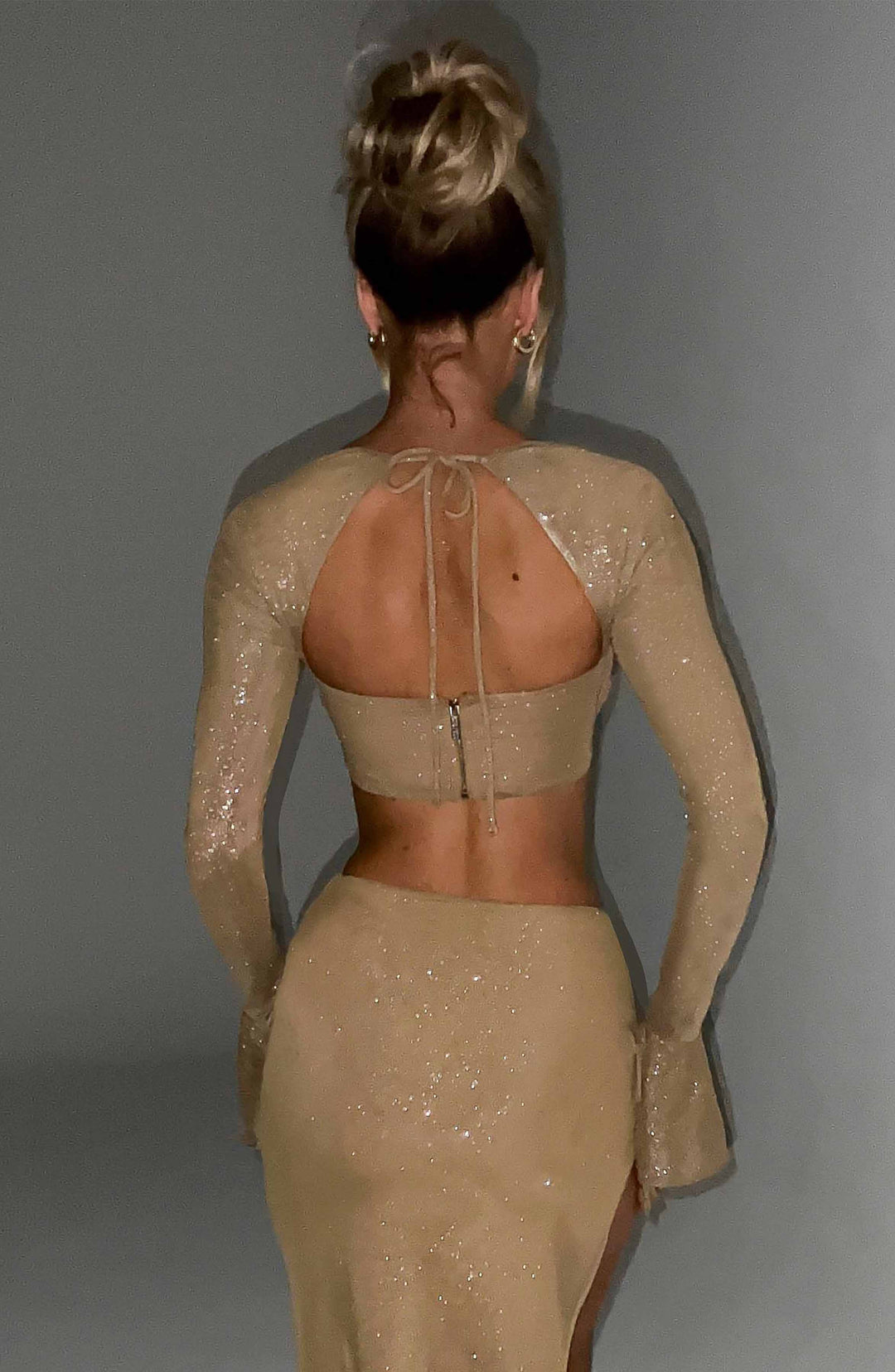 Seraola Top in Gold Sparkle by Clandour, product photo 3