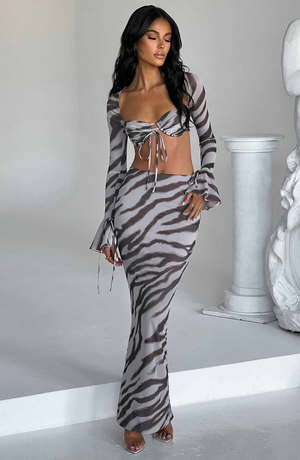 Seraola Top in Zebra Print by Clandour, product photo 2