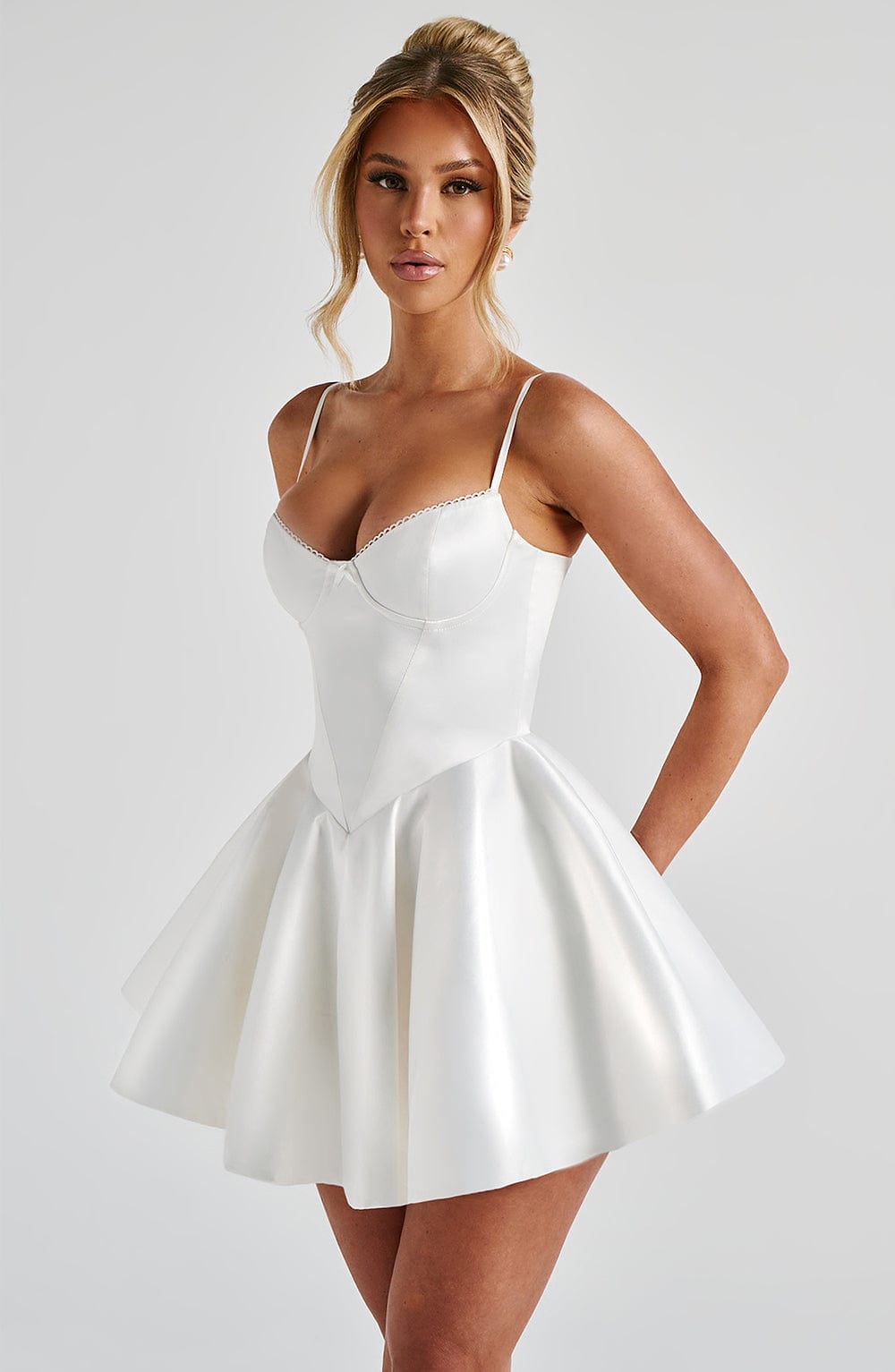 Seraora Mini Dress in Ivory by Clandour, product photo 2