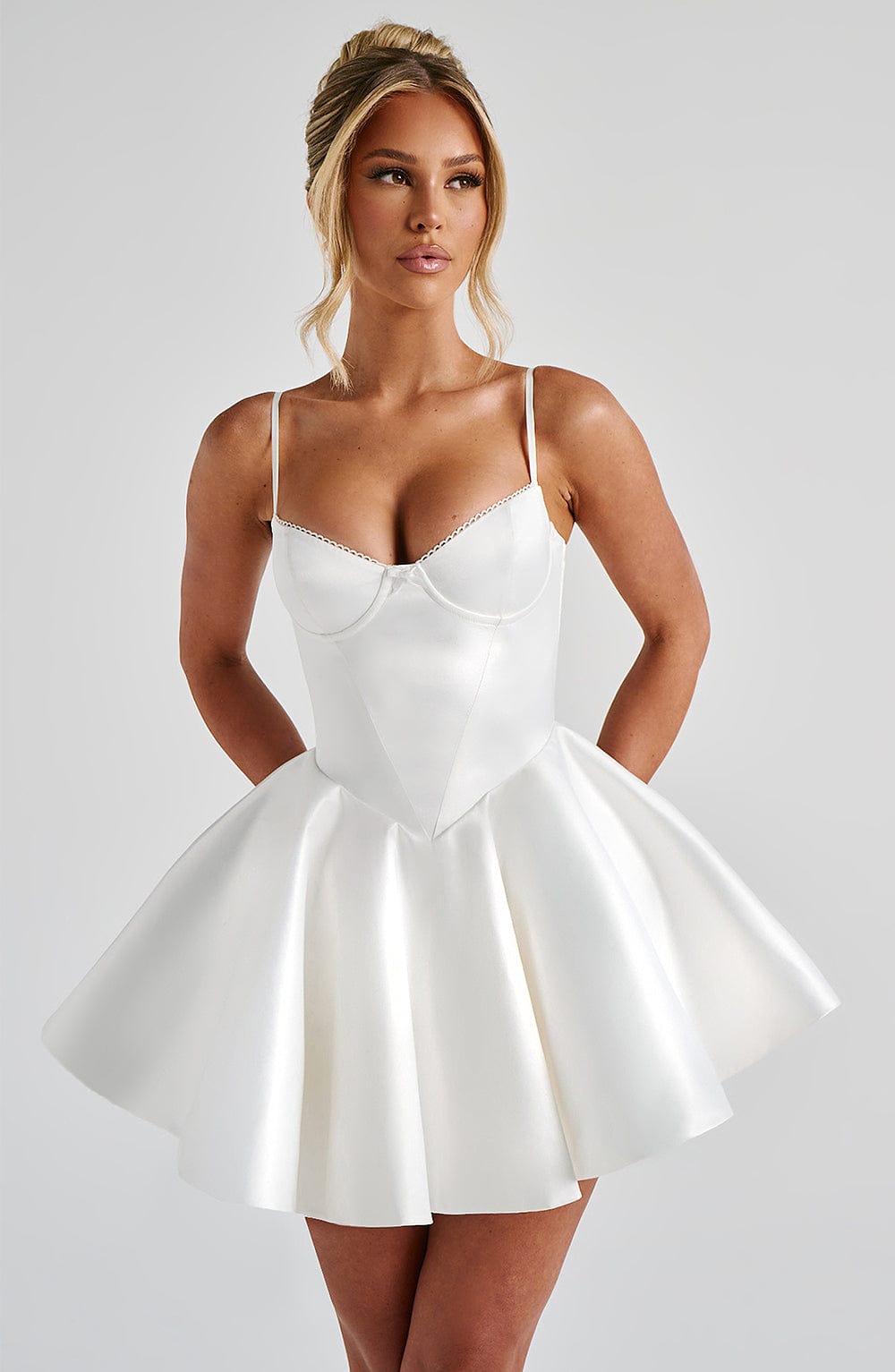 Seraora Mini Dress in Ivory by Clandour, product photo 4