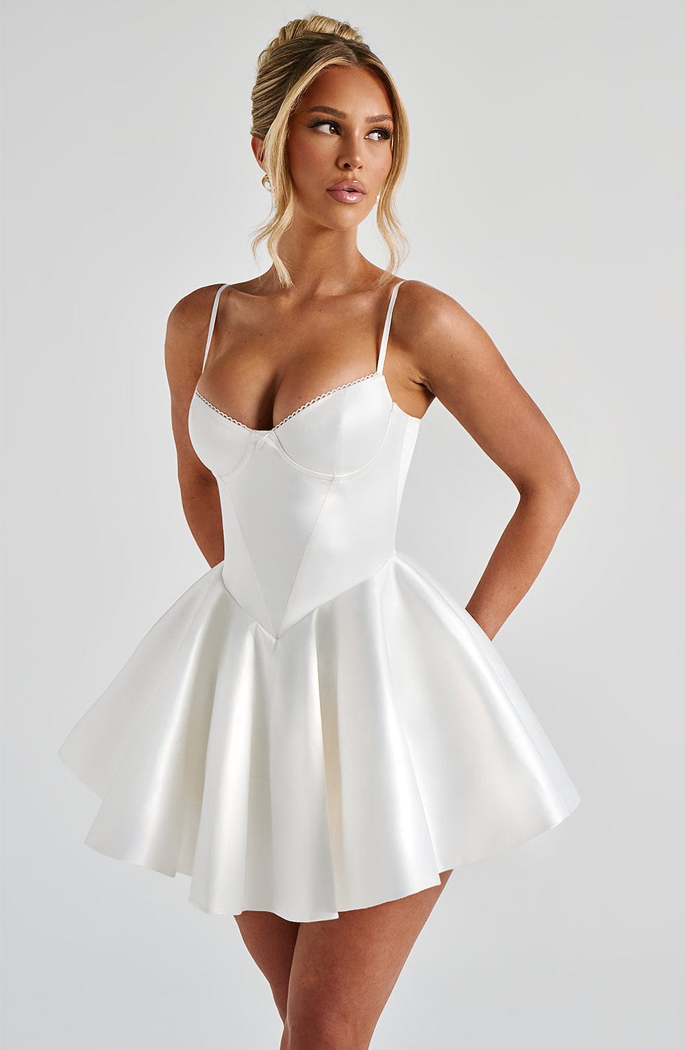 Seraora Mini Dress in Ivory by Clandour, product photo 8