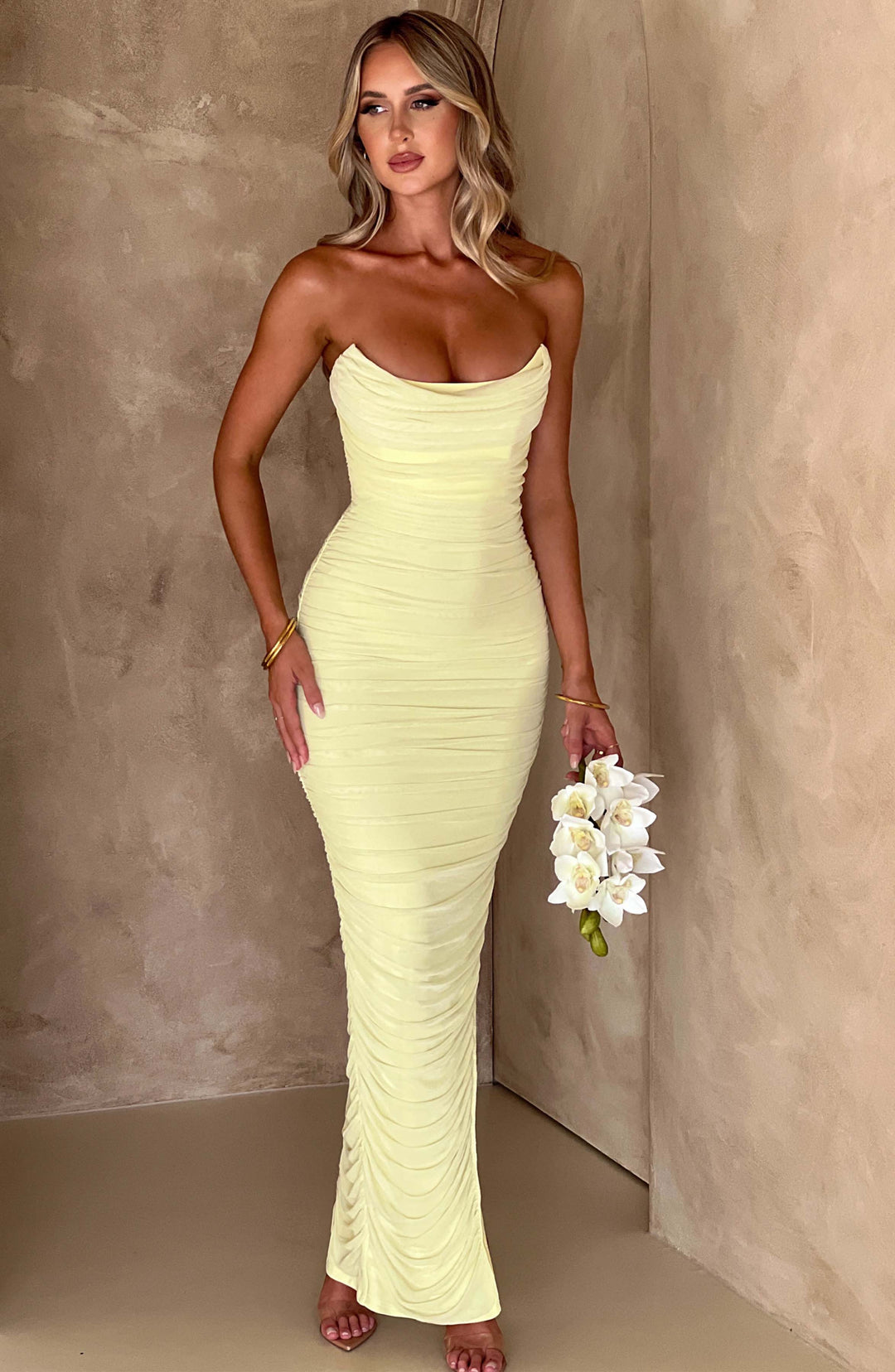 Seraphine Maxi Dress in Lime by Clandour, product photo 2