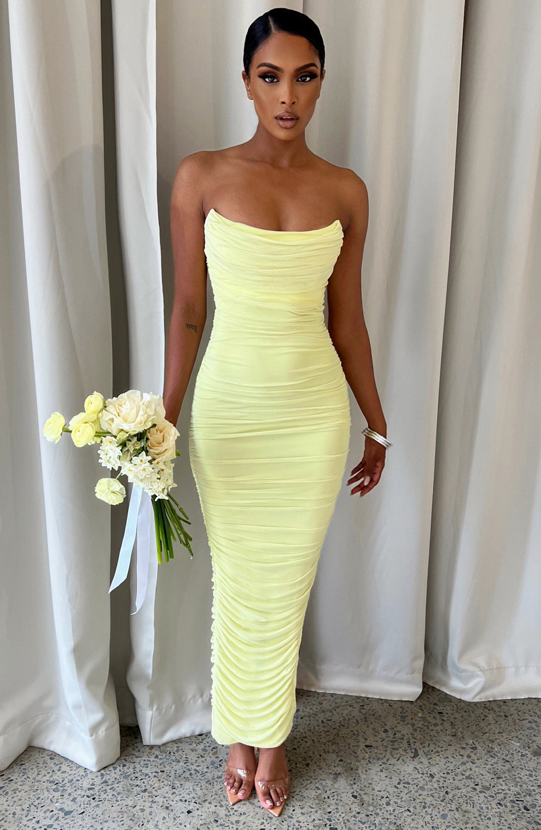 Seraphine Maxi Dress in Lime by Clandour, product photo 3