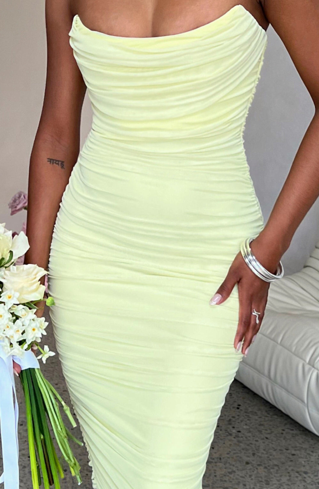 Seraphine Maxi Dress in Lime by Clandour, product photo 5
