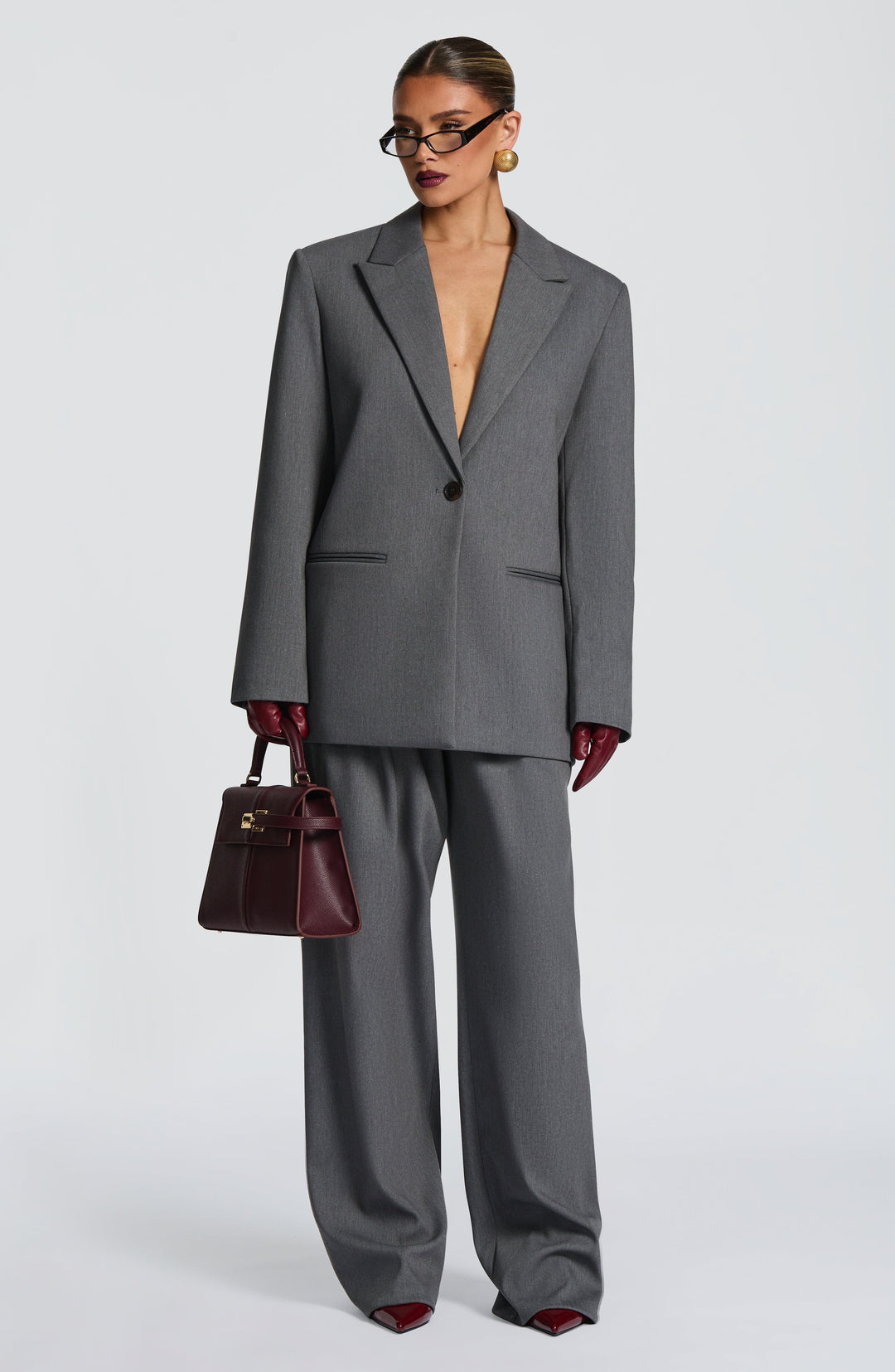 Serara Blazer in Grey Marl by Clandour, product photo 1