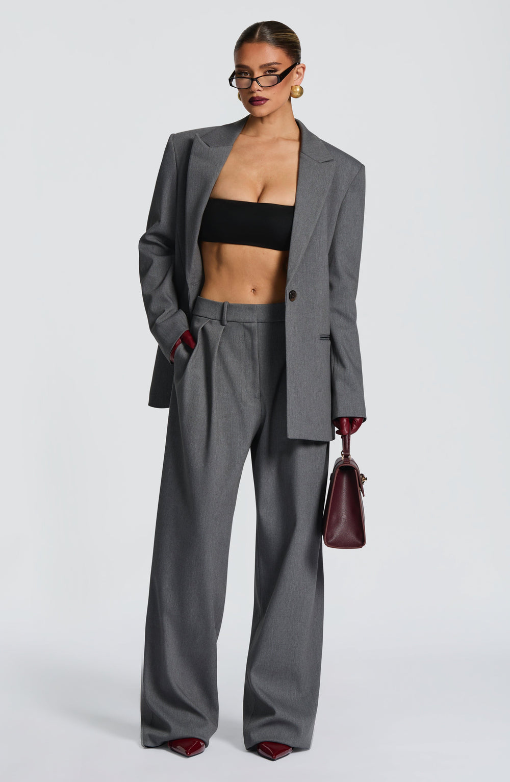 Serara Blazer in Grey Marl by Clandour, product photo 2