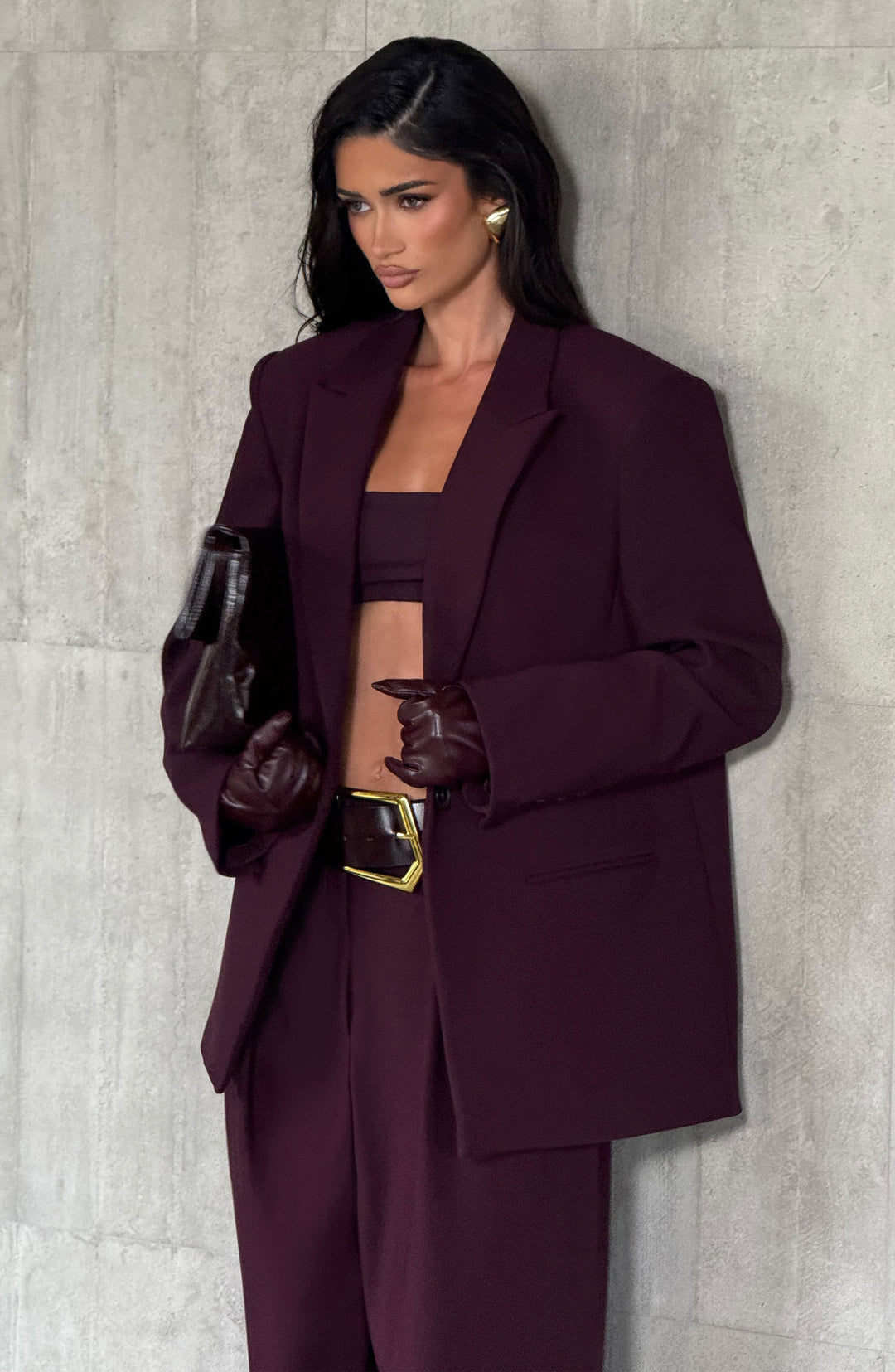 Serara Blazer in Plum by Clandour, product photo 1
