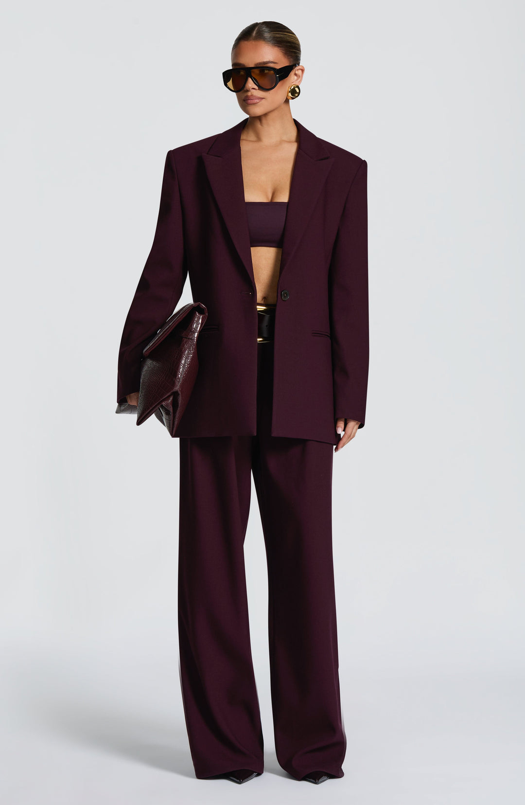 Serara Blazer in Plum by Clandour, product photo 9